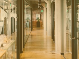 Image of office corridor for JD Scott + Co blog article about starting a new business